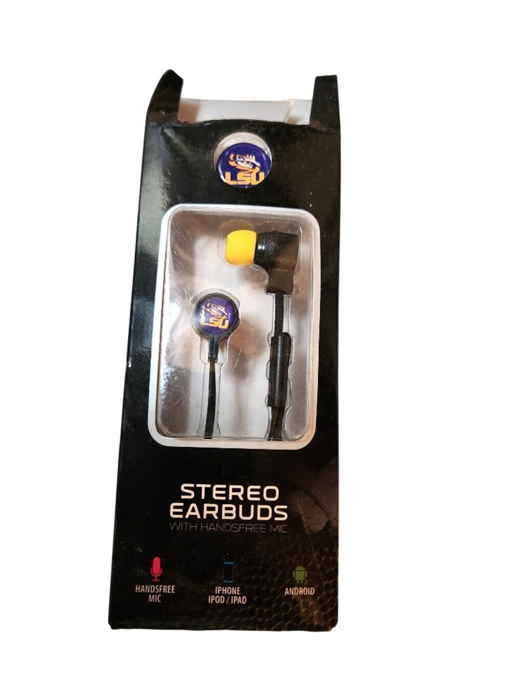 LSU Stereo Earbuds With Handsfree Mic For iPhone iPod iPad Android